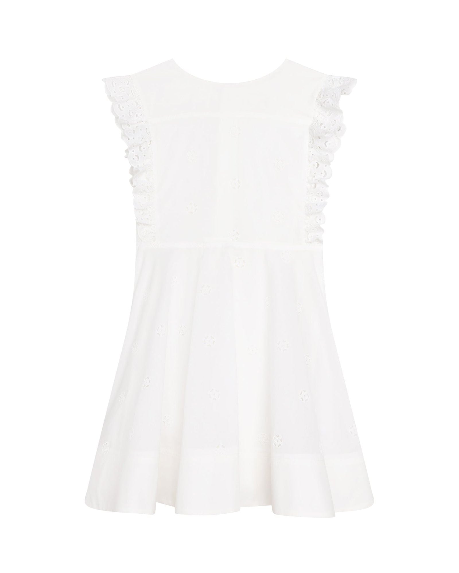 Robe de cérémonie en crêpe brodé en France - Offwhite
