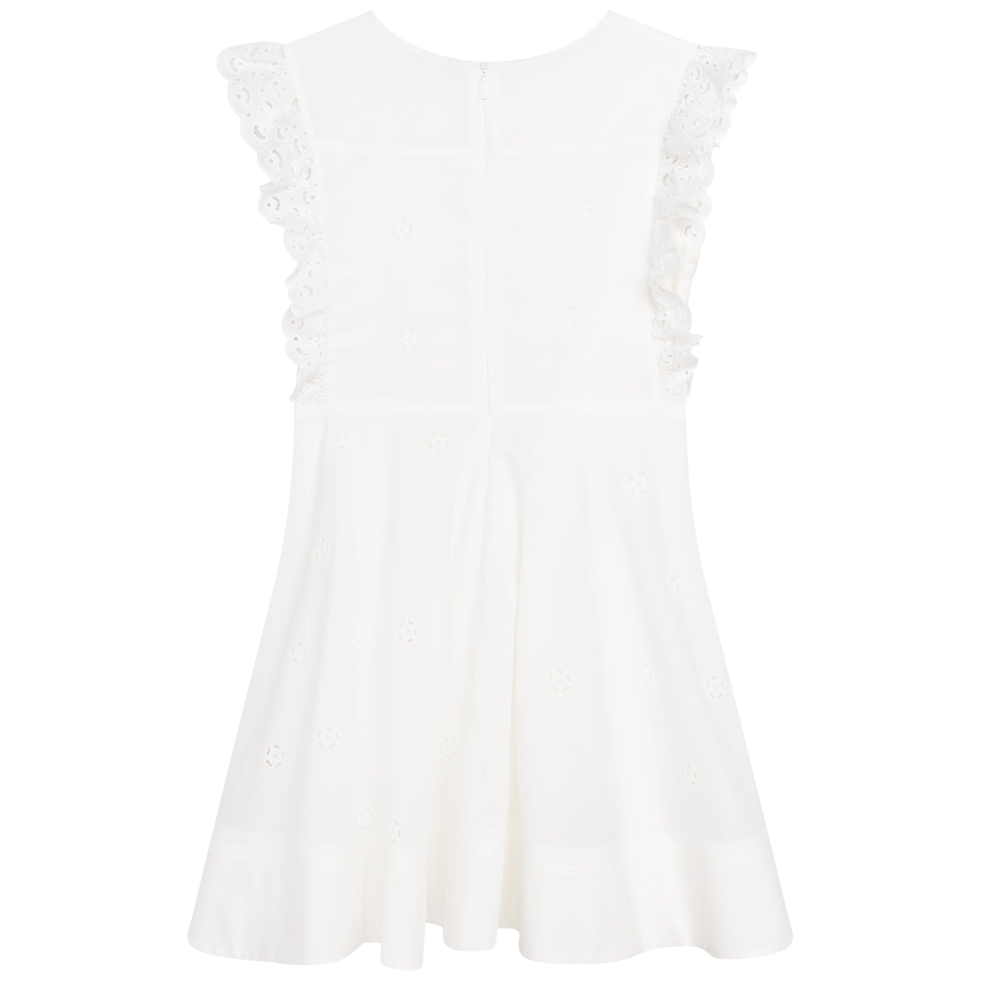 Robe de cérémonie en crêpe brodé en France - Offwhite