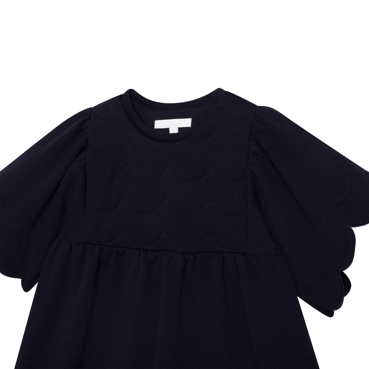 Robe en coton gratté - Bleu Amiral