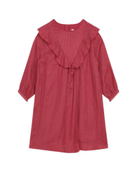 Robe de cérémonie manches longues en gaze de coton - Begonia