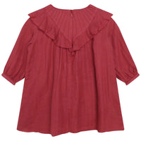 Robe de cérémonie manches longues en gaze de coton - Begonia