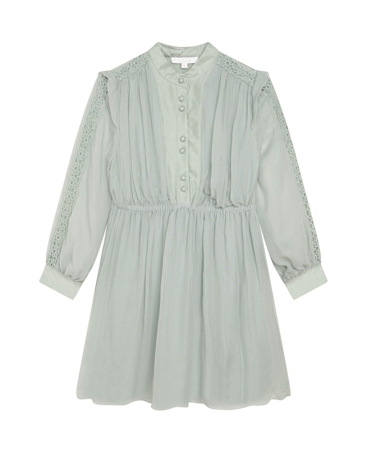 Robe de cérémonie en crépon de soie - Jade