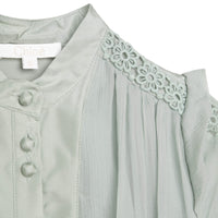 Robe de cérémonie en crépon de soie - Jade