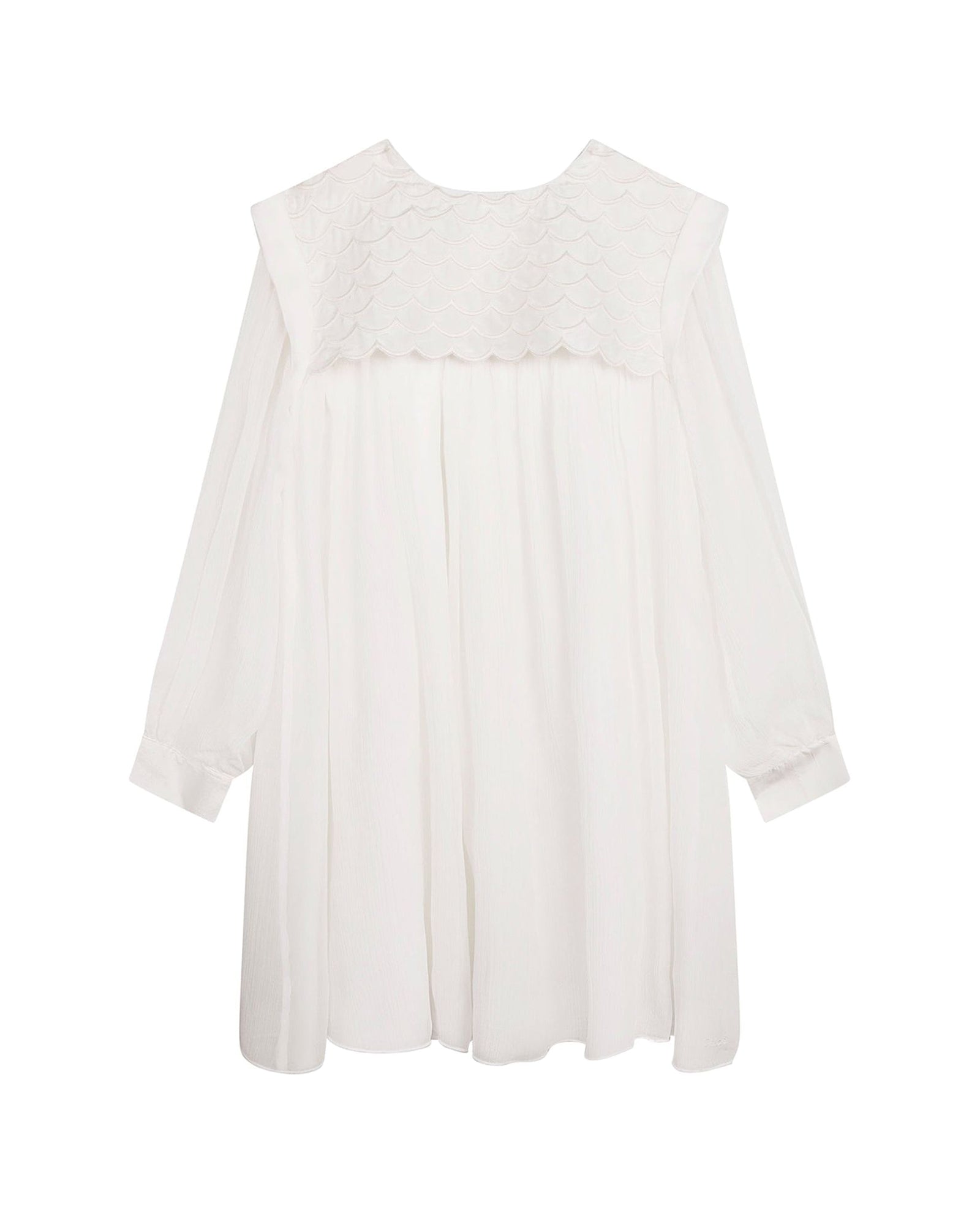 Robe de cérémonie en crêpe de soie - Offwhite