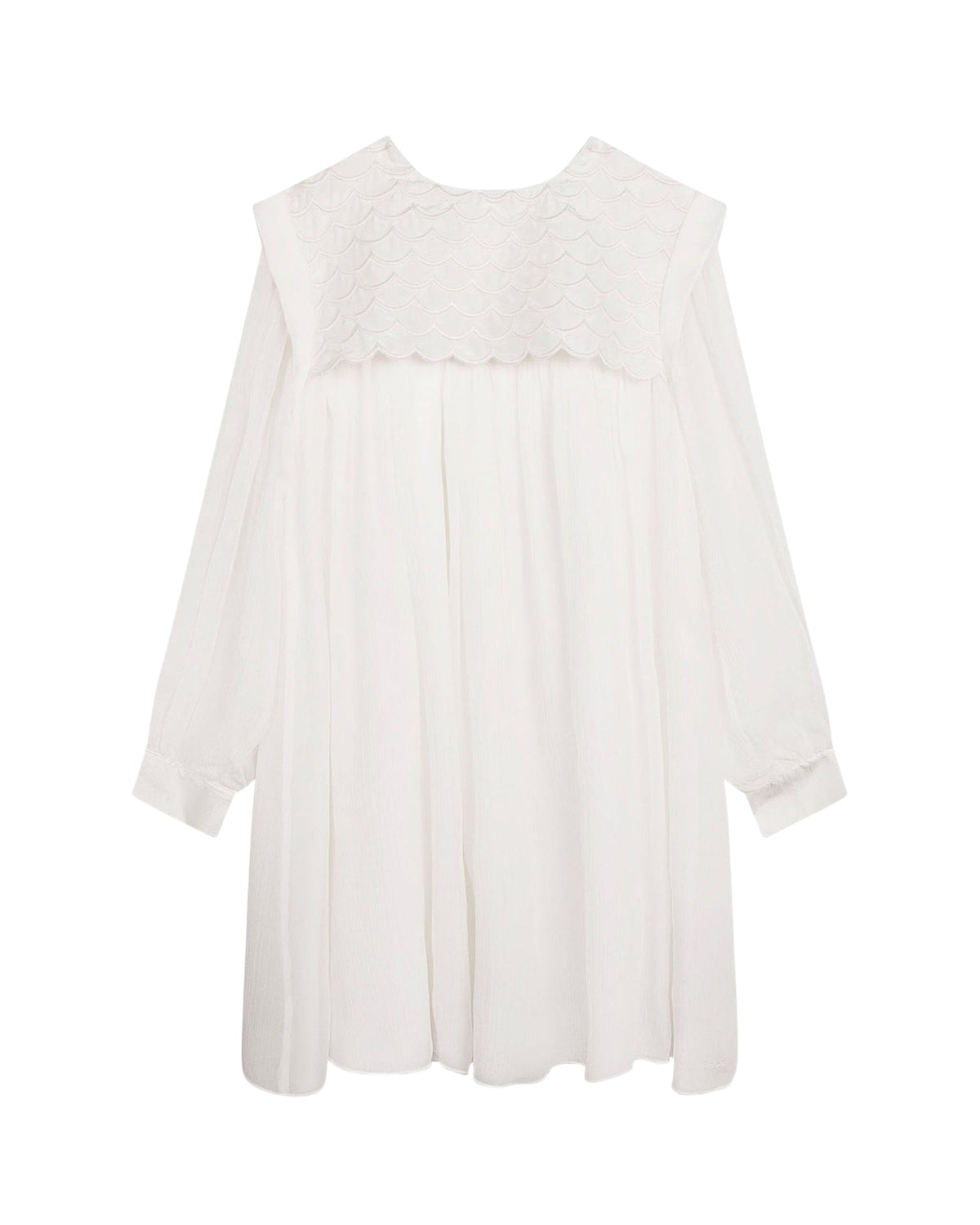 Robe de cérémonie en crêpe de soie - Offwhite