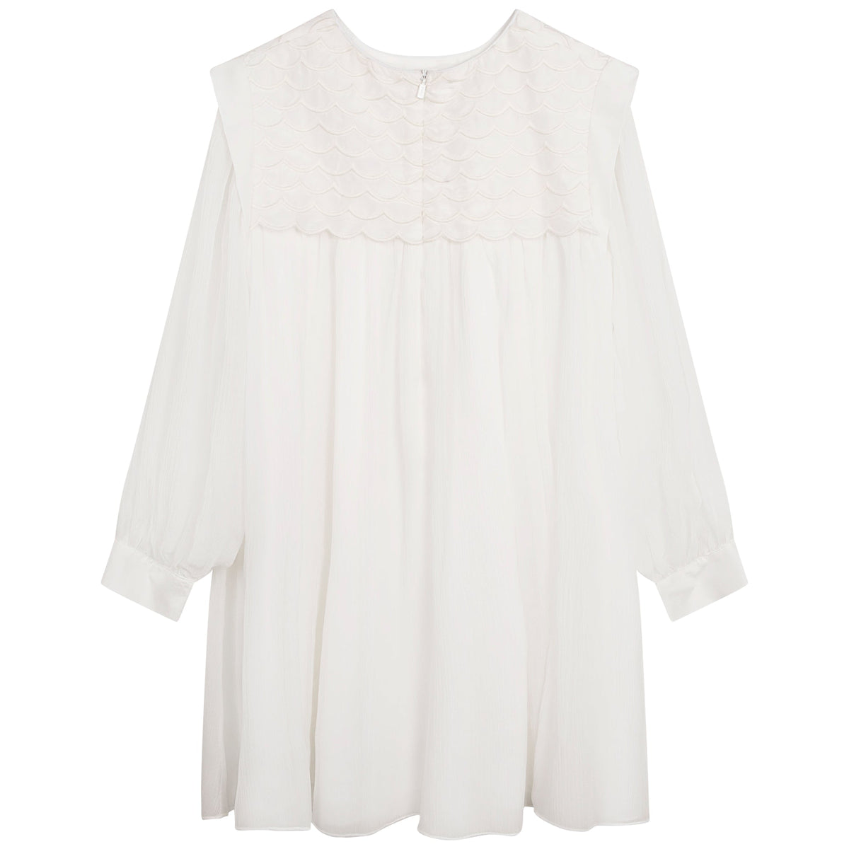 Robe de cérémonie en crêpe de soie - Offwhite