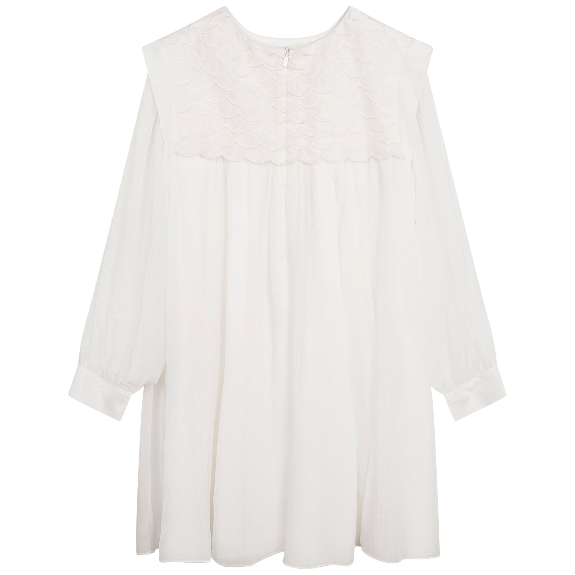 Robe de cérémonie en crêpe de soie - Offwhite