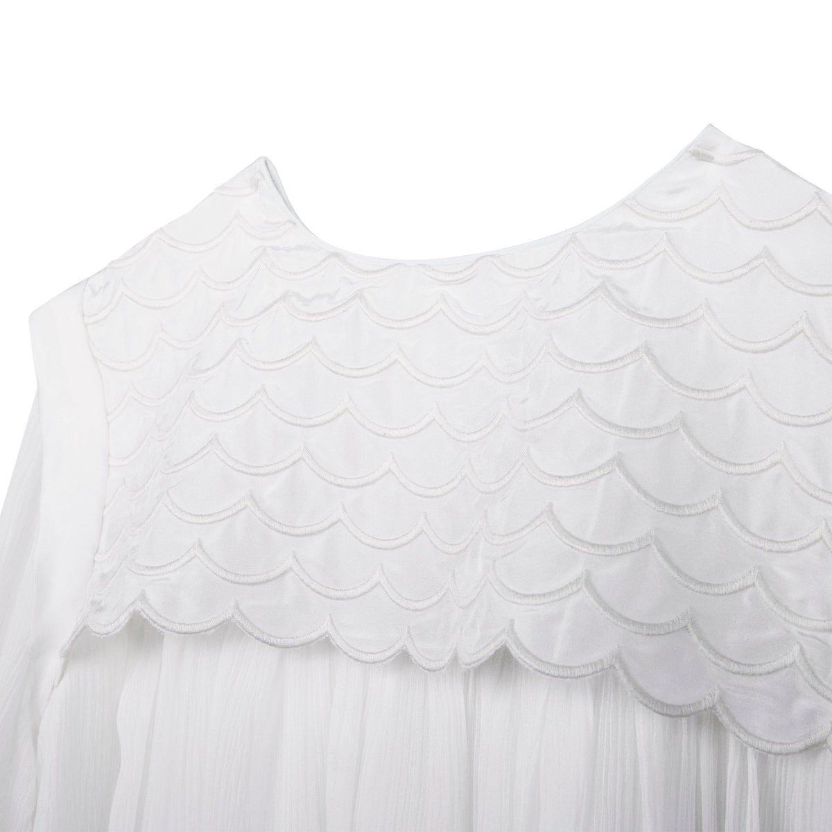 Robe de cérémonie en crêpe de soie - Offwhite