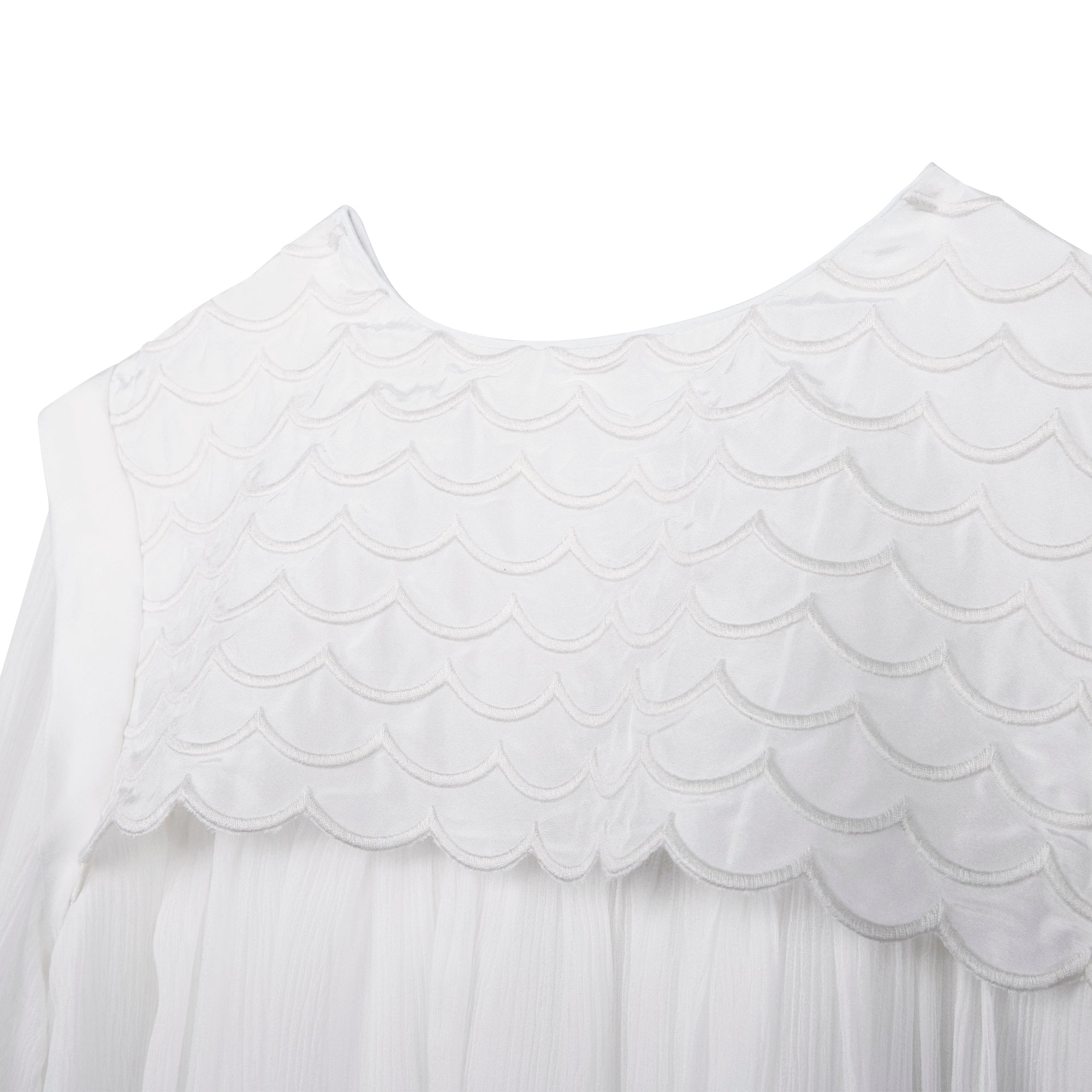 Robe de cérémonie en crêpe de soie - Offwhite