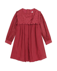 Ceremonial dress in silk crepe - Begonia