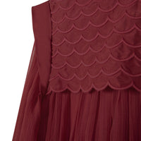 Ceremonial dress in silk crepe - Begonia