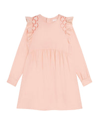 Robe manches longues en sergé - Bois de Rose