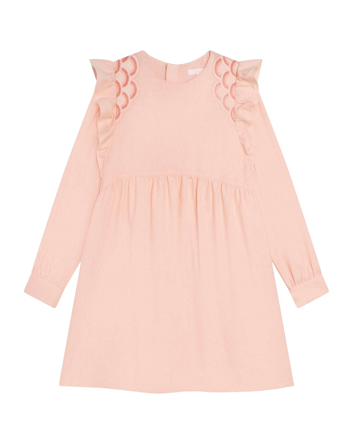 Robe manches longues en sergé - Bois de Rose