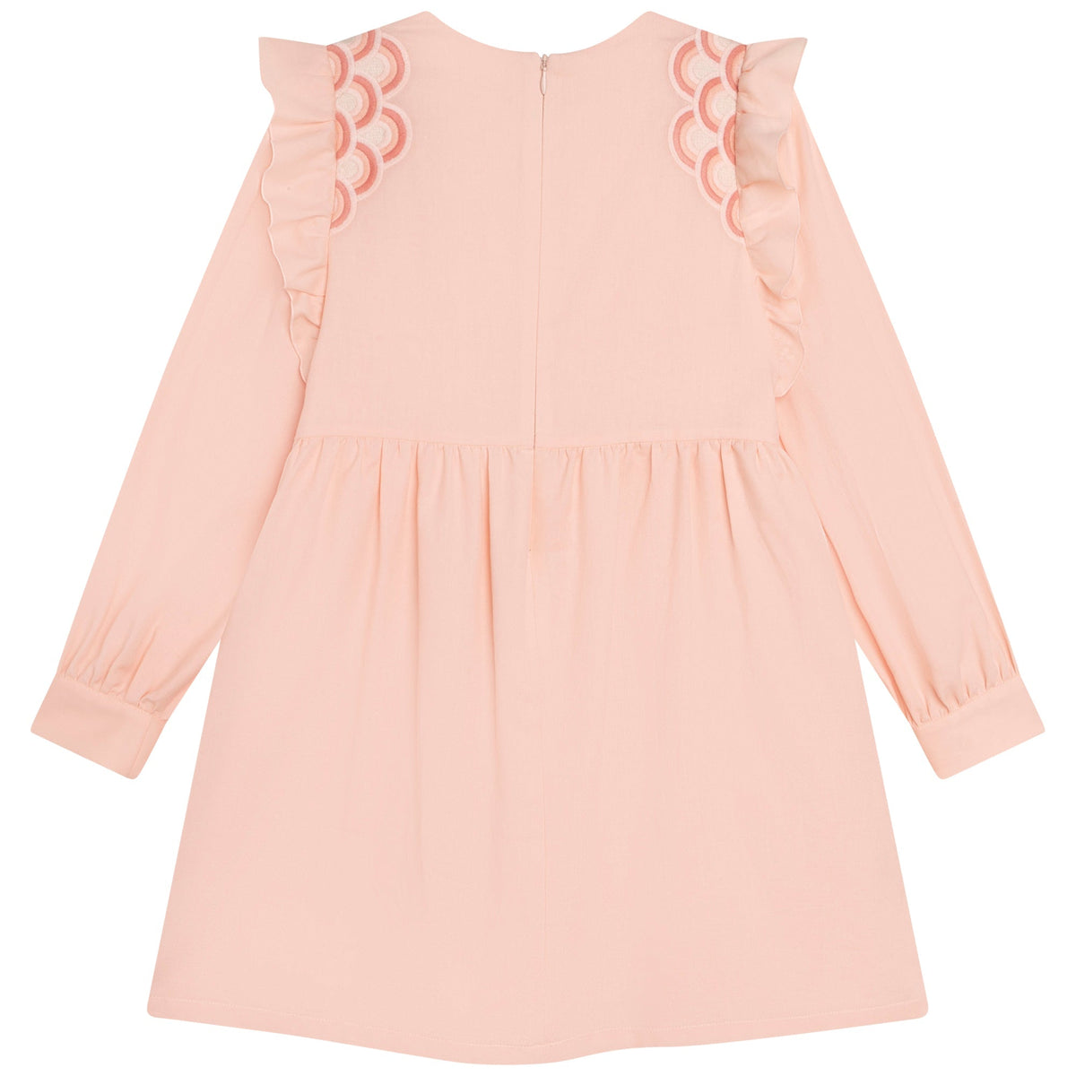 Robe manches longues en sergé - Bois de Rose