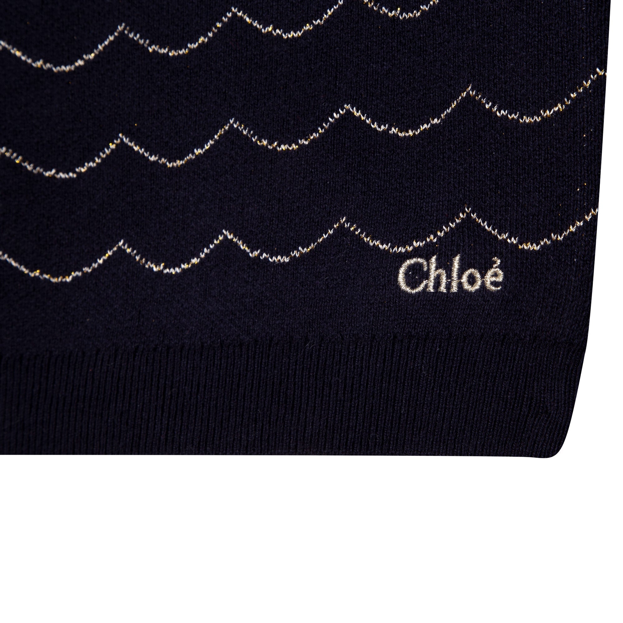 Long-sleeved knitted turtleneck dress - Bleu Amiral
