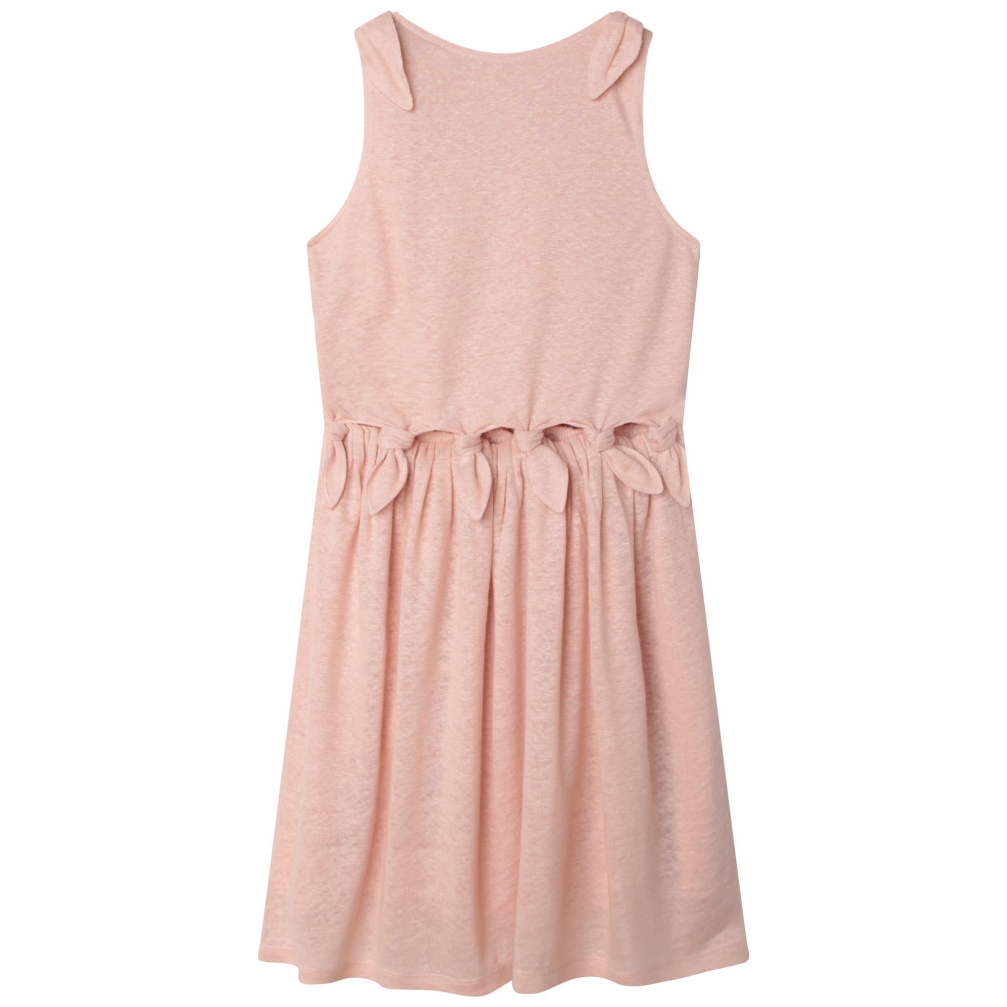 Robe longue à bretelles lin - Bois de Rose