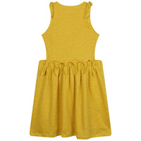 Robe longue à bretelles en lin - Yellowed