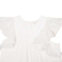 Robe fluide à volants - Offwhite