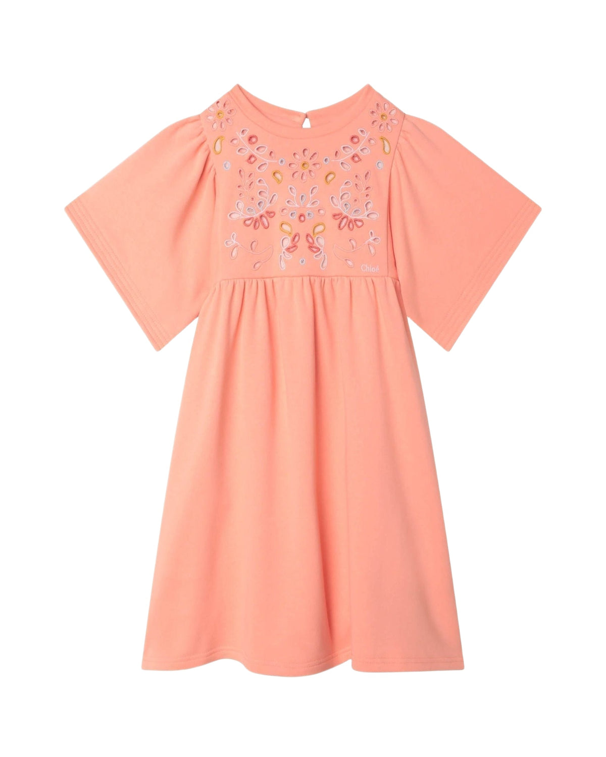 Robe détails fleurs - Light Peach
