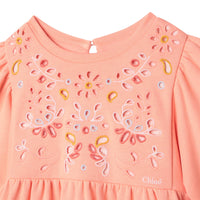 Robe détails fleurs - Light Peach