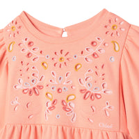 Robe détails fleurs - Light peach