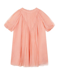 Robe de cérémonie en soie froissée - Peach