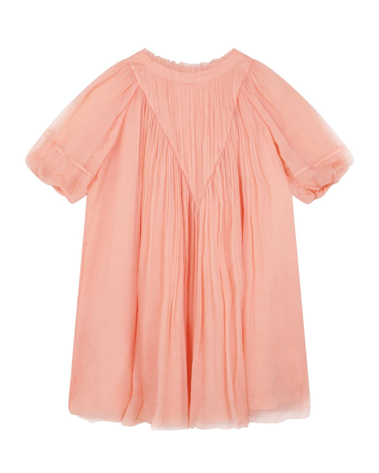 Robe de cérémonie en soie froissée - Peach