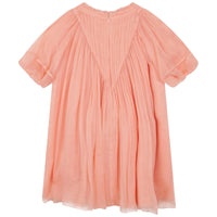Robe de cérémonie en soie froissée - Peach