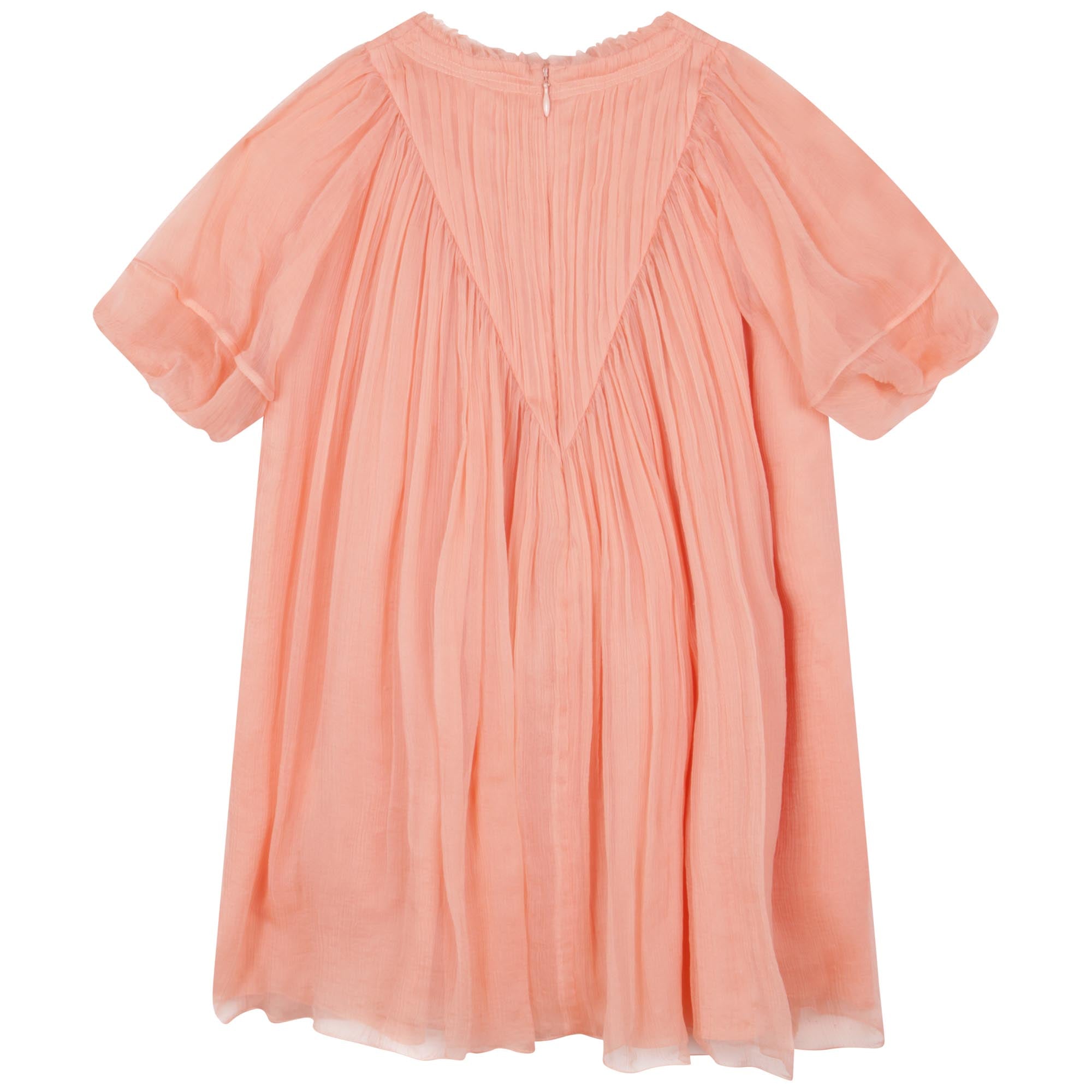 Robe de cérémonie en soie froissée - Peach