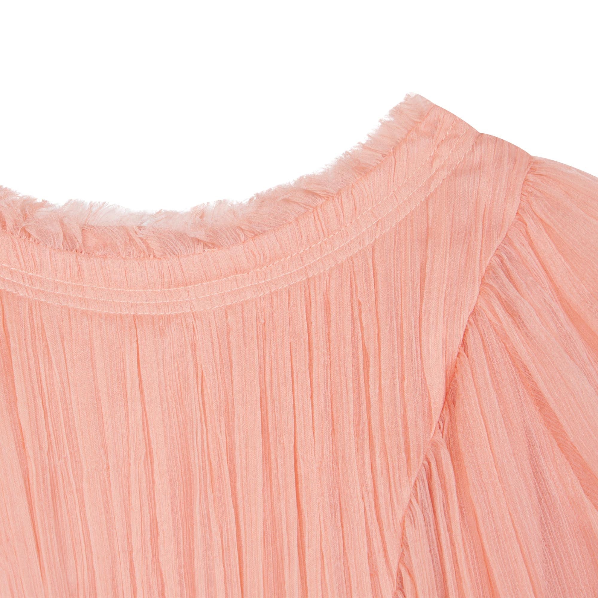 Robe de cérémonie en soie froissée - Peach