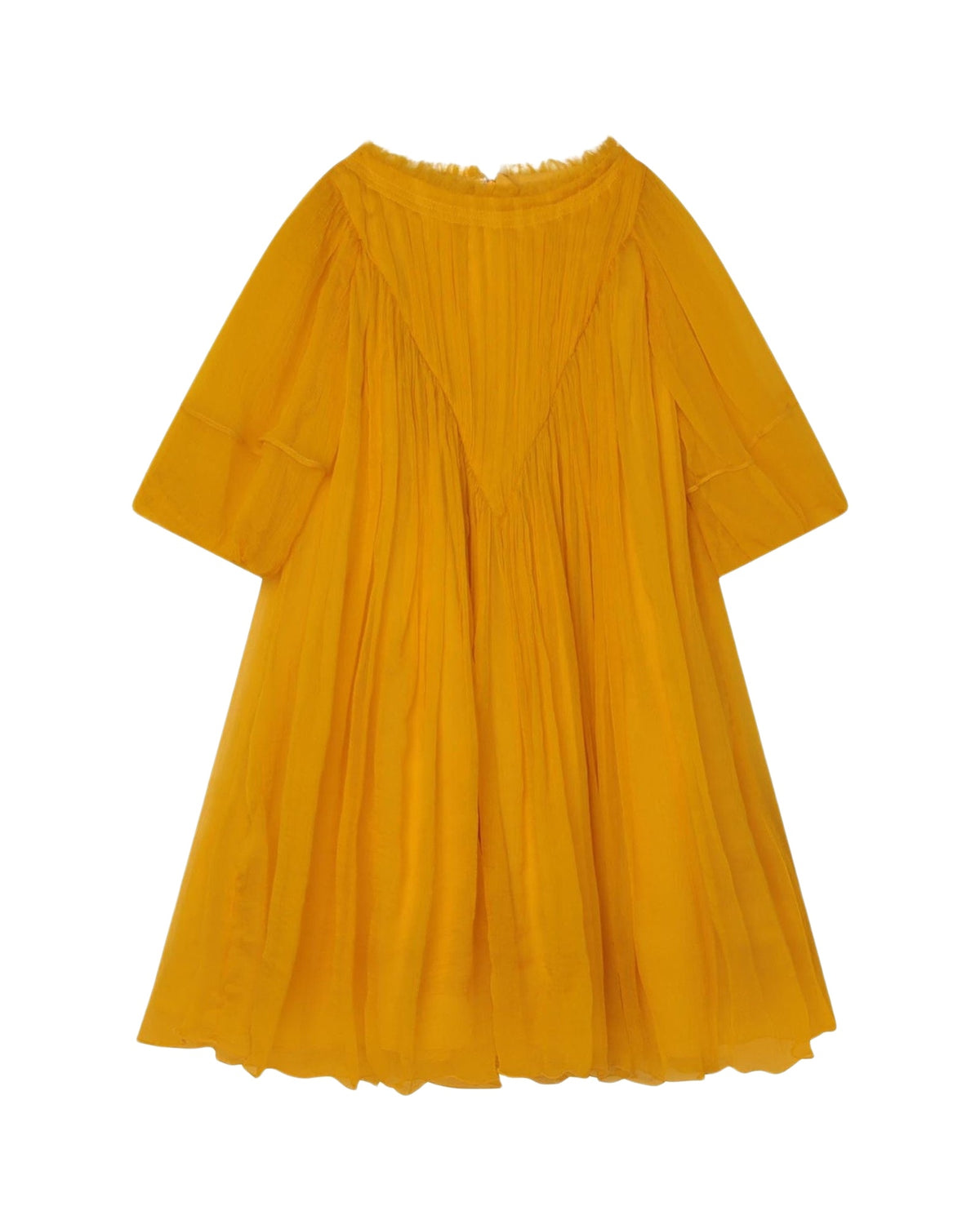 Robe de cérémonie en soie froissée - Yellowed
