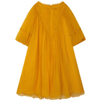Ceremonial dress in crinkled silk - Yellowed