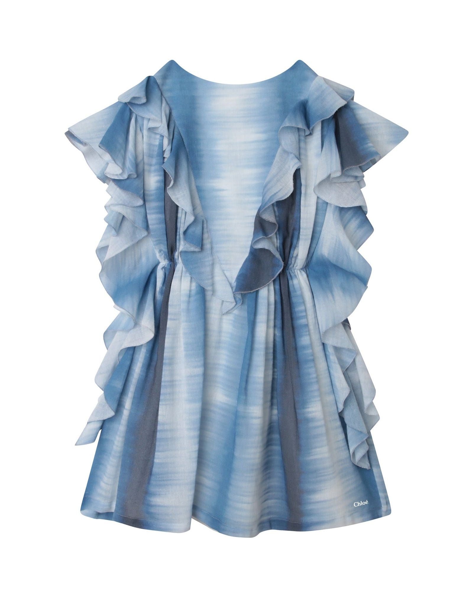 Robe en gaze de coton - Bleu blanc