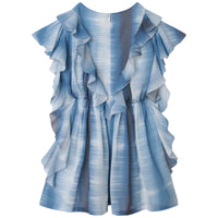 Robe en gaze de coton - Bleu blanc