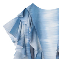 Robe en gaze de coton - Bleu blanc
