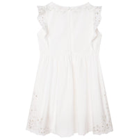 Robe à broderies anglaises en popeline - Offwhite