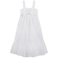 Robe à bretelles en broderie mouchoir - Offwhite