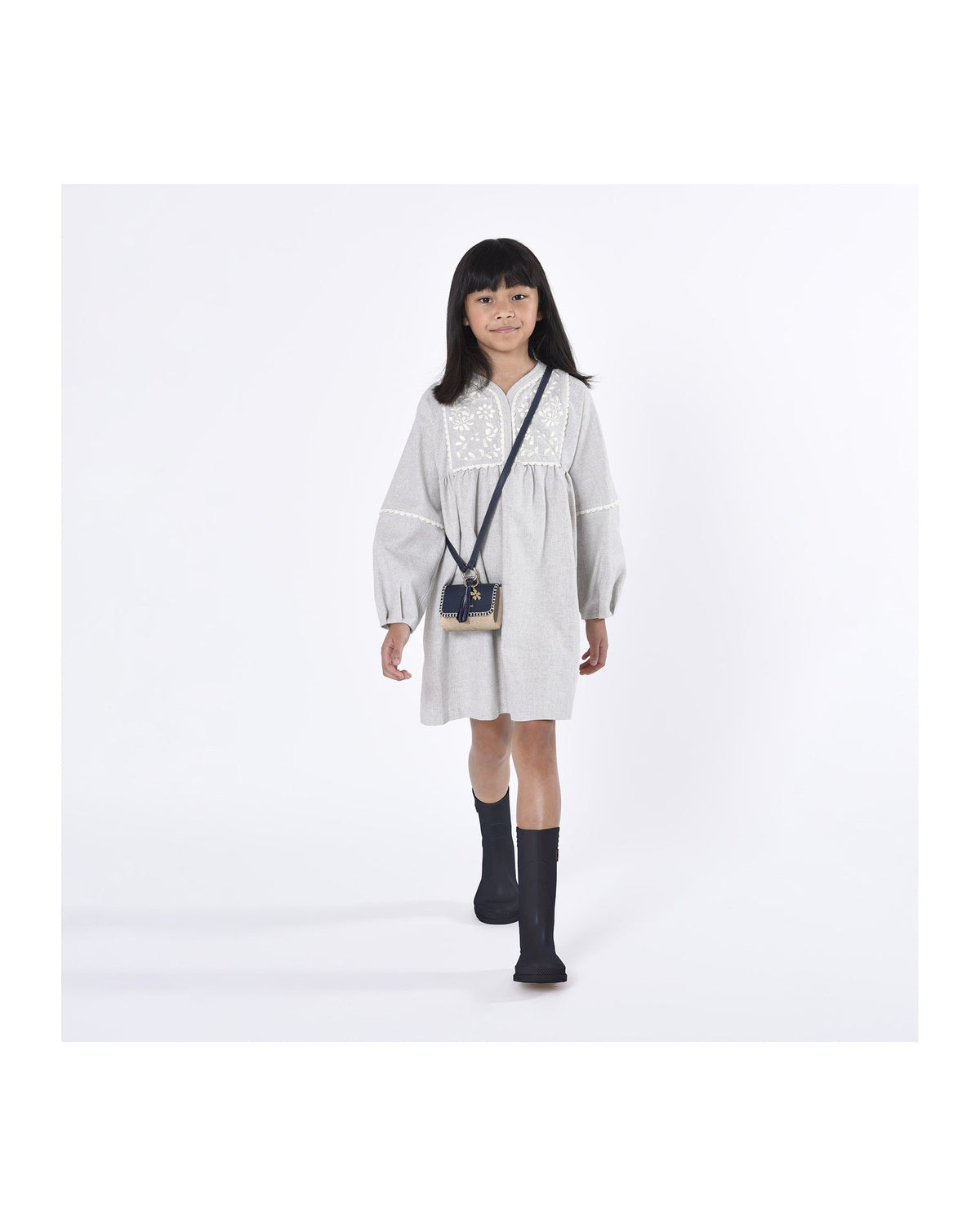 Robe avec broderie en coton - Grenade