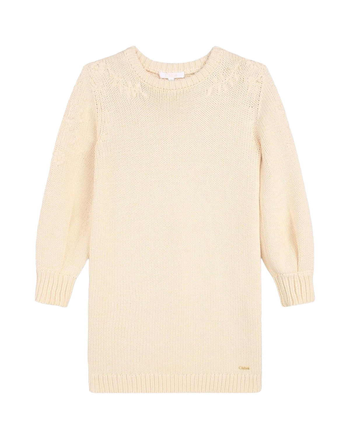 Robe en tricot en coton - Craie
