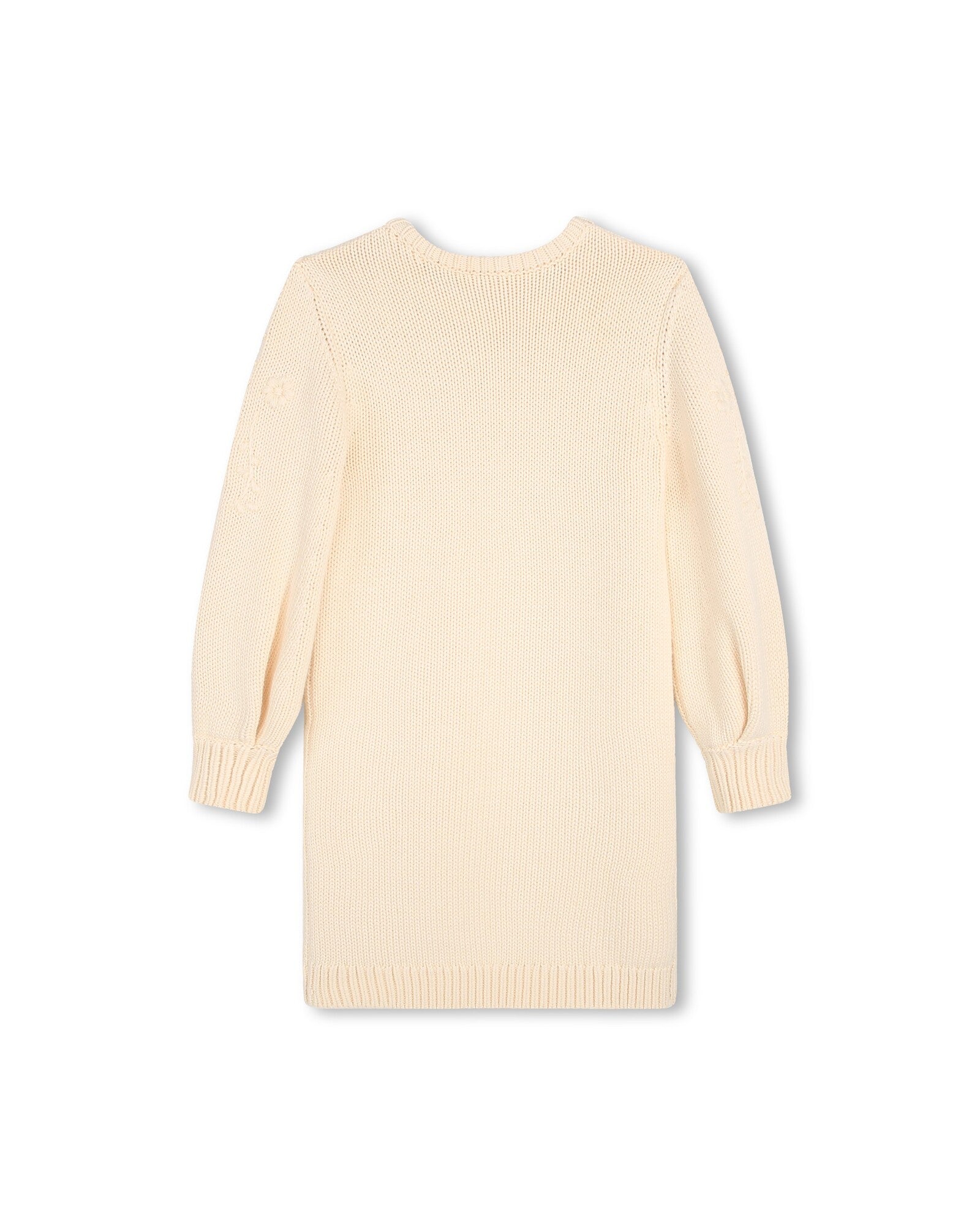 Cotton knitted dress - Craie