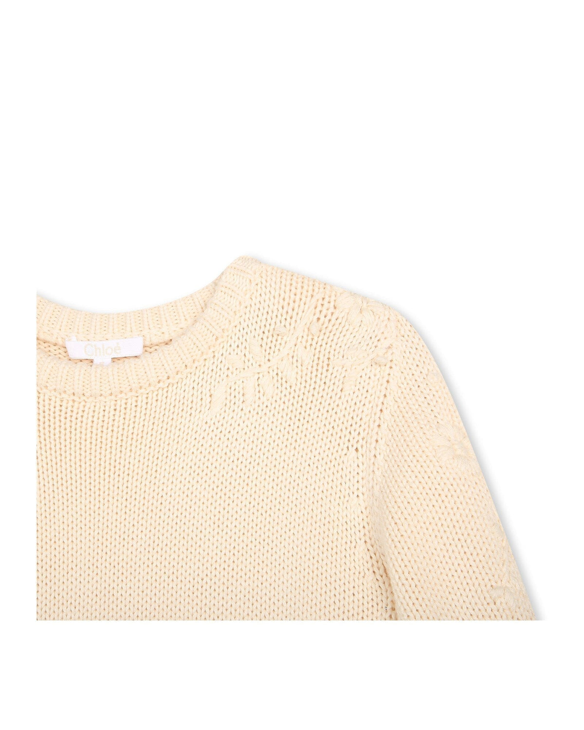 Robe en tricot en coton - Craie