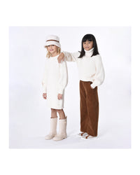 Robe en tricot en coton - Craie