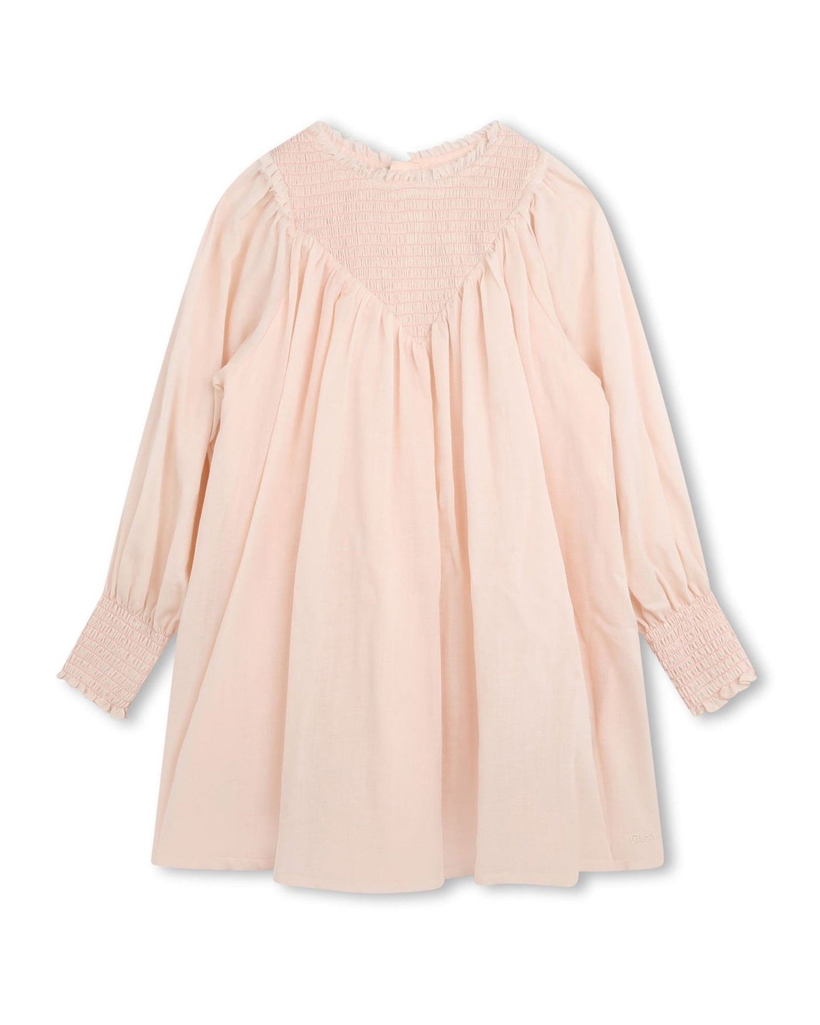 Robe de cérémonie en laine - Bois de rose