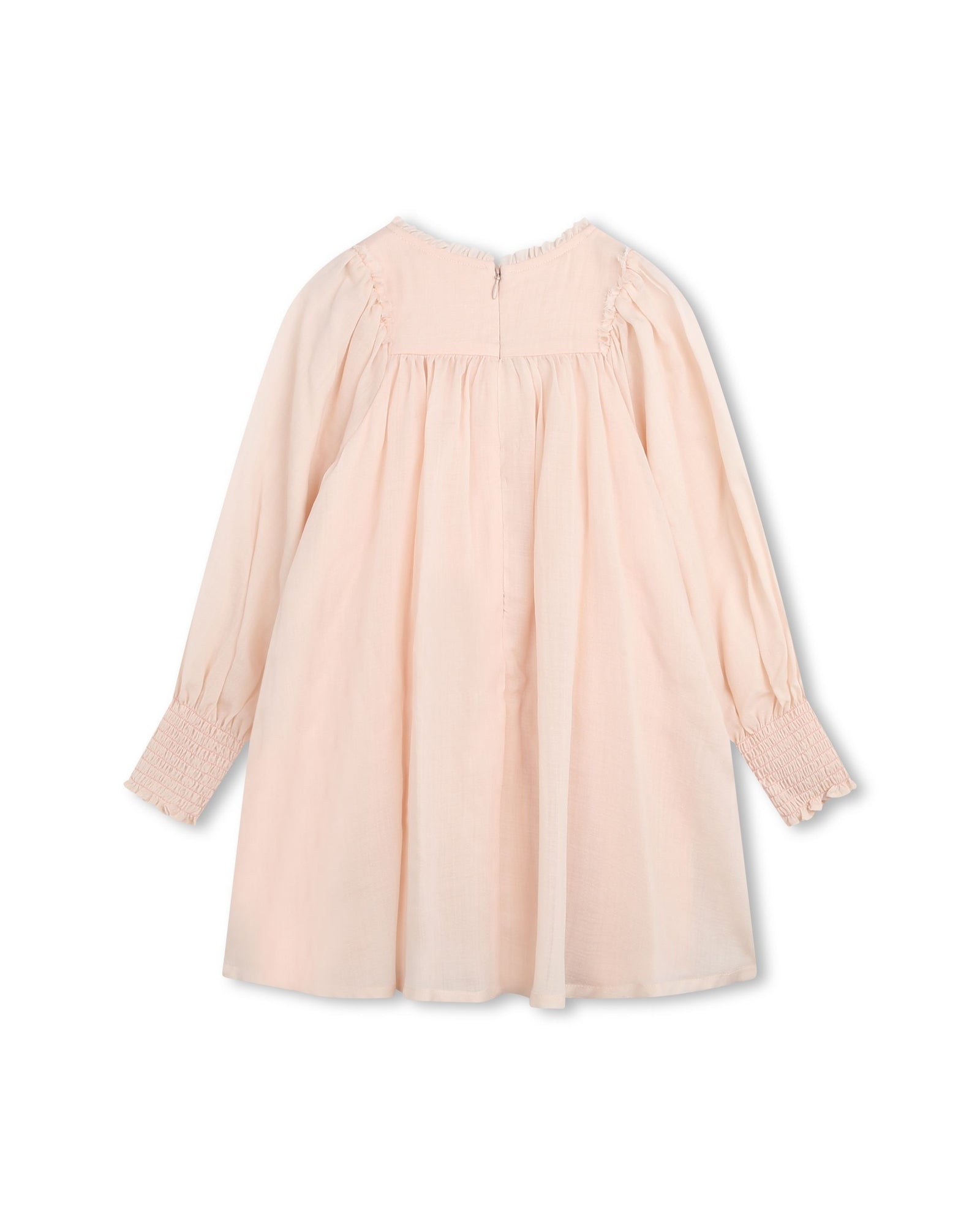 Robe de cérémonie en laine - Bois de rose