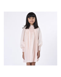 Robe de cérémonie en laine - Bois de rose