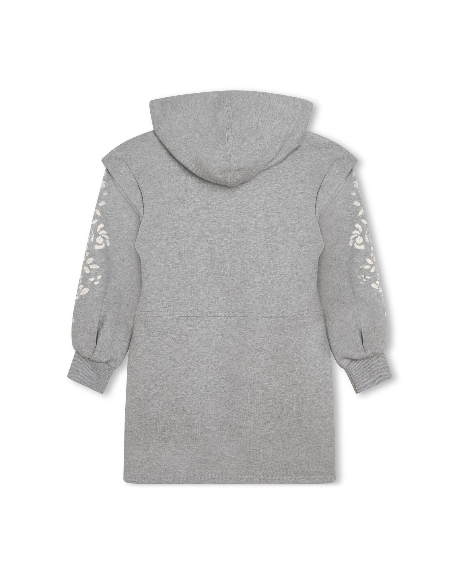 Robe à capuche en coton - Gris chiné