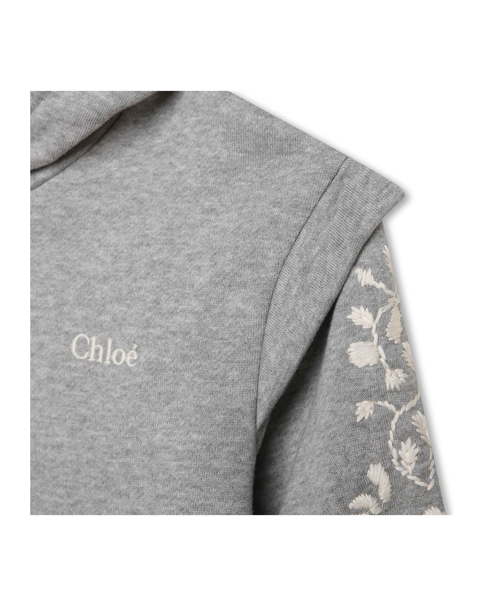 Robe à capuche en coton - Gris chiné