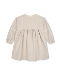 Robe avec broderie en coton - Beige Chine