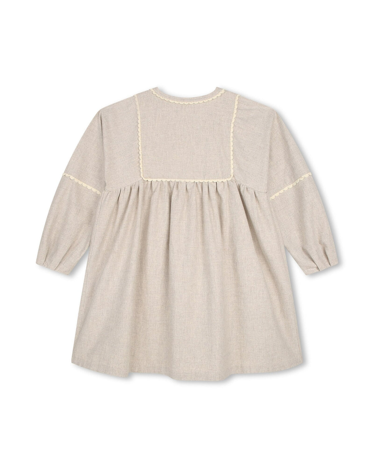 Robe avec broderie en coton - Beige Chine