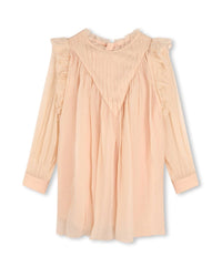 Robe de cérémonie en soie - Bois de rose